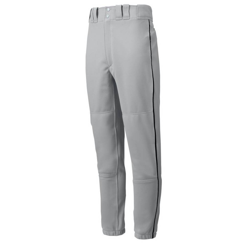 Panske Tepláky Mizuno Premier Piped Baseball Siva/Čierne Vypredaj CUJB73250